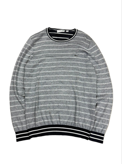 Größe: Small (S) Zustand: 10/10 Farbe: Grau, Gestreift Maße: Länge - 68cm / Breite - 47,5cm Marke: Lacoste Fit: normal 